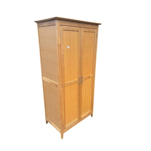 741 - AN OAK DOUBLE DOOR ROBE