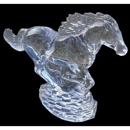 517 - A VERY NICE WATERFORD CRYSTAL HORSE 6