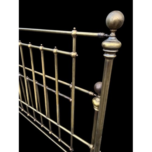 750 - A VICTORIAN BRASS BED FRAME