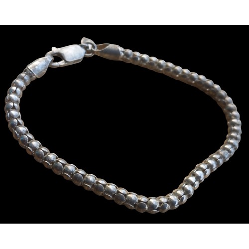 535 - A SILVER MULTI LINK BRACELET