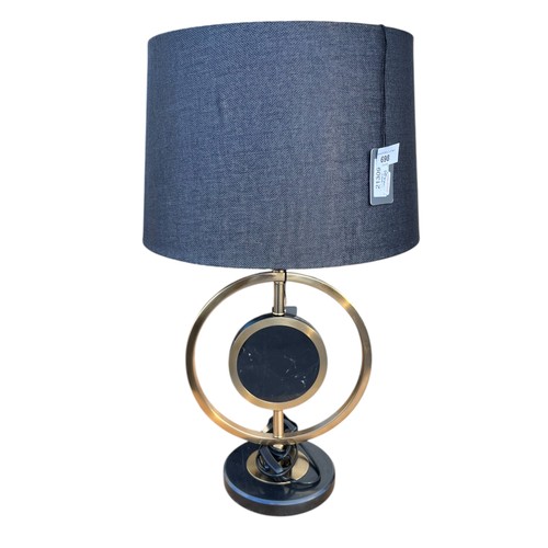 698 - A NEW GILT AND BLACK ONYX TABLE LAMP