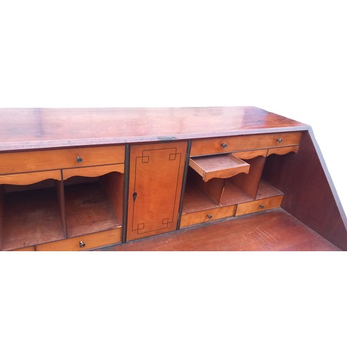 740A - A GEORGIAN MAHOGANY BUREAU WITH AN ADDITIONAL SECRET DRAWER IN GREAT CONDITION