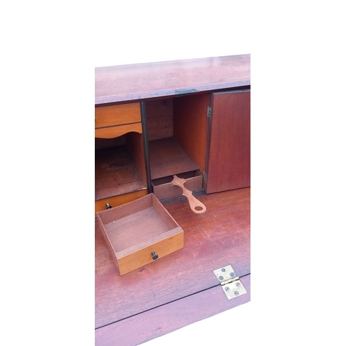 740A - A GEORGIAN MAHOGANY BUREAU WITH AN ADDITIONAL SECRET DRAWER IN GREAT CONDITION