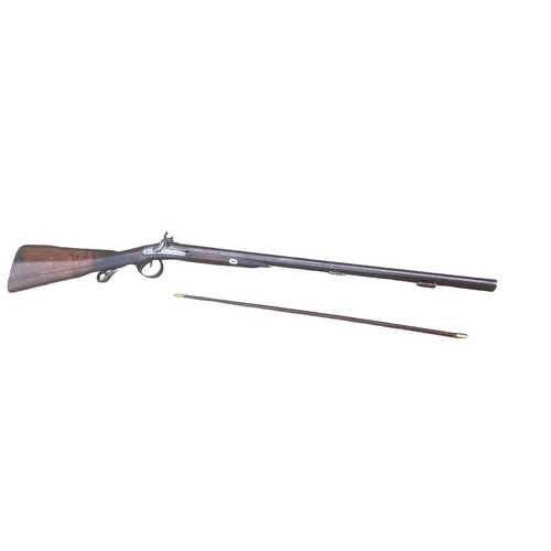 730A - AN EARLY 19CT PERCUSSION DOUBLE BARRELL SHOTGUN BY MANTON OF LONDON