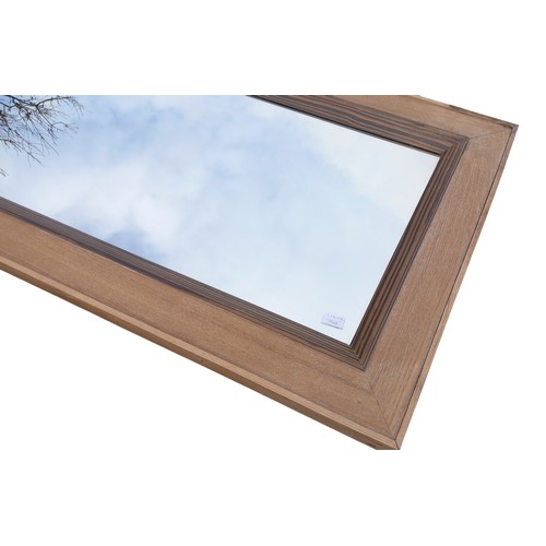 8 - LARGE OAK AND WALNUT MIRROR