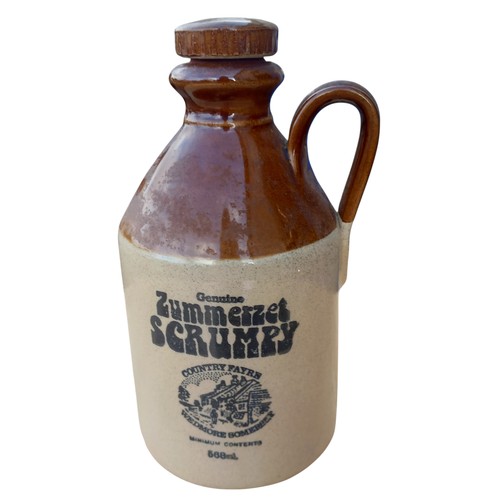 17 - SUMMERSET SCRUMPY STONEWARE FLAGGON