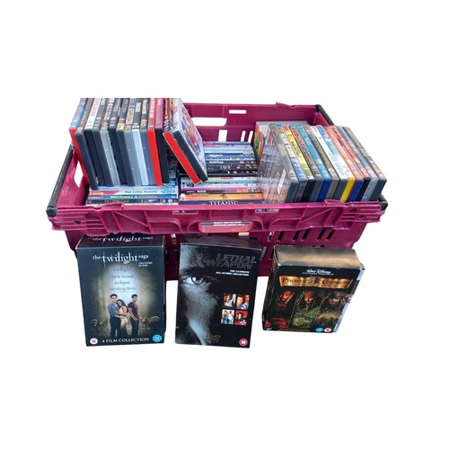 18 - 3 LARGE BOXES OF DVD'S TO INCLUDE VARIOUS BOX SETS