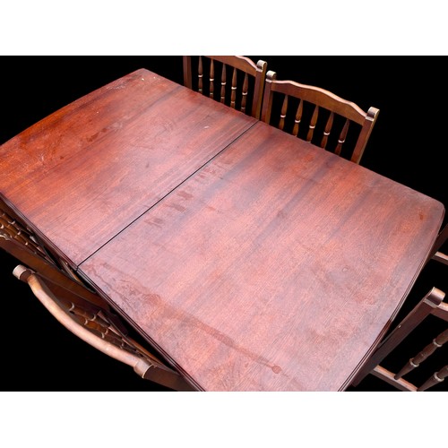 43 - MAHOGANY TABLE AND 6 CHAIRS