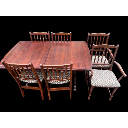 43 - MAHOGANY TABLE AND 6 CHAIRS