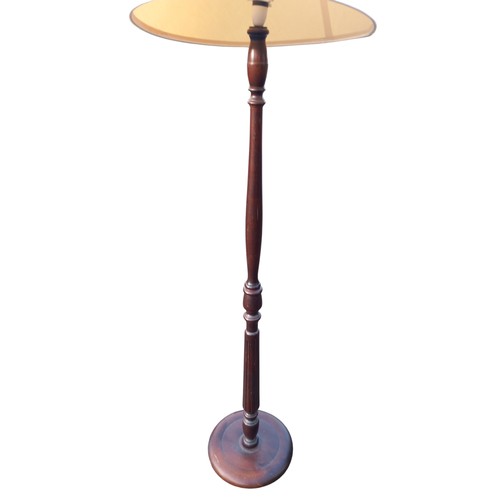 69 - A VINTAGE DARK OAK STANDARD LAMP