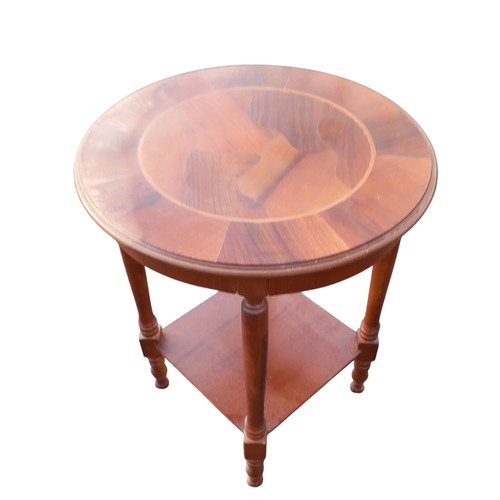 74 - A MODERN INLAID TOP LAMP TABLE