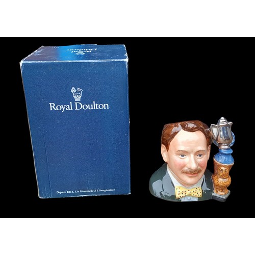 75 - A ROYAL DOULTON ERIC KNOWLES TOBY JUG BOXED APPROX 4.5