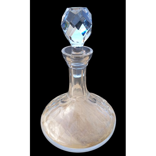 727 - A CRYSTAL SHIPS DECANTER