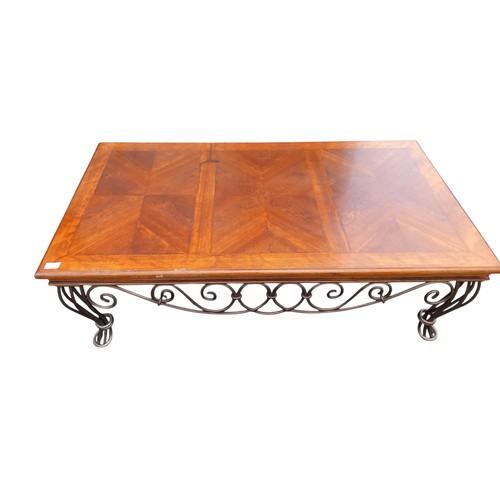 108 - MARQUETRY INLAID COFFEE TABLE