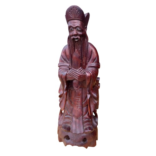 133 - 2 HARDWOOD ORIENTAL CARVINGS