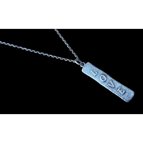 211 - 2 SILVER BAR PENDANT NECKLACES WITH SILVER CHAINS