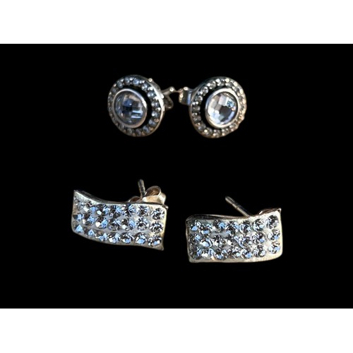 276 - 2 PAIR OF DESIGNER GEM SET EARRINGS