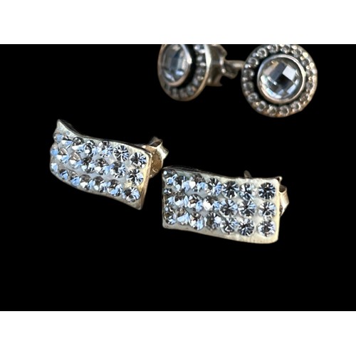 276 - 2 PAIR OF DESIGNER GEM SET EARRINGS