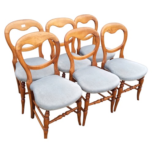 284 - SET OF 6 VICTORIAN BALLOON BACK CHAIRS