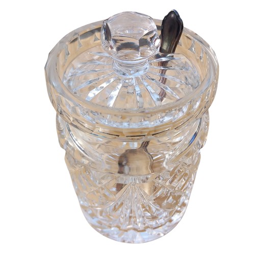 293 - A WATERFORD CRYSTAL POT AND LID