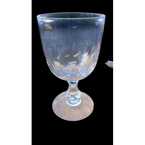 309 - A LOT OF 5 GEORGIAN RUMMER GLASS