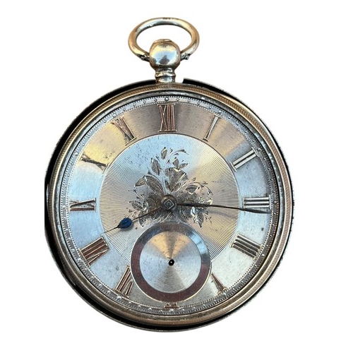 482 - A LONDON SILVER POCKET WATCH NON RUNNING AND GLASS MISSING