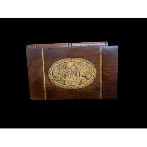 532 - A BEAUTIFUL 19c KILLARNEY WARE CALLING CARD CASE WITH SLIDE TOP  IN EXCELLENT CONDITION 93MMX60MMX10... 