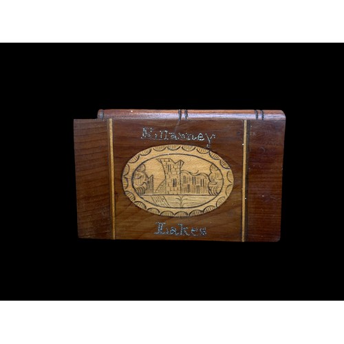 532 - A BEAUTIFUL 19c KILLARNEY WARE CALLING CARD CASE WITH SLIDE TOP  IN EXCELLENT CONDITION 93MMX60MMX10... 