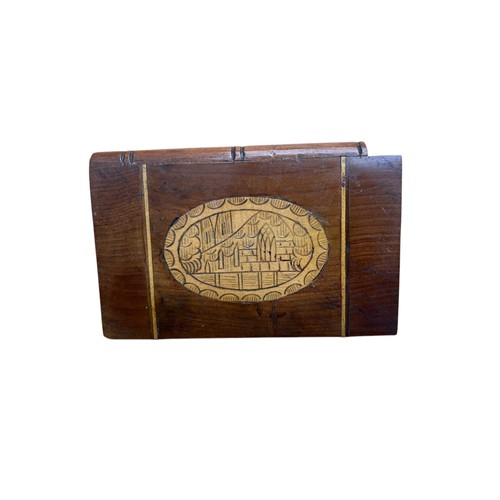 532 - A BEAUTIFUL 19c KILLARNEY WARE CALLING CARD CASE WITH SLIDE TOP  IN EXCELLENT CONDITION 93MMX60MMX10... 