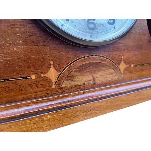 627 - AN INLAID VICTORIAN MANTLE CLOCK