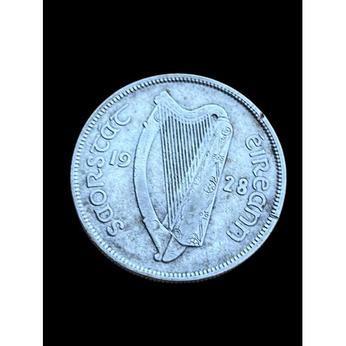 177 - A 1928 IRISH SILVER HALF CROWN