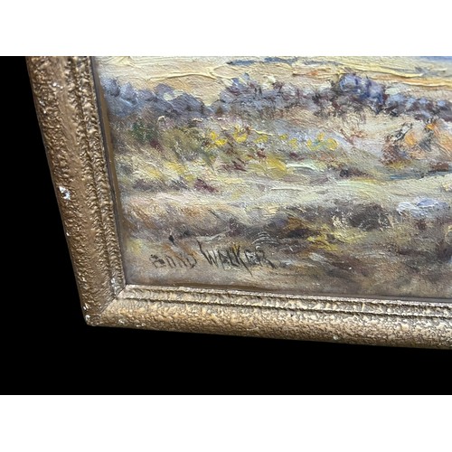 597A - DAVID BOND WALKER (1891-1977) R.U.A & R.H.A OIL ON CANVAS (UNDER GLASS)SIGNED AND DATED 1946 WITH TI... 