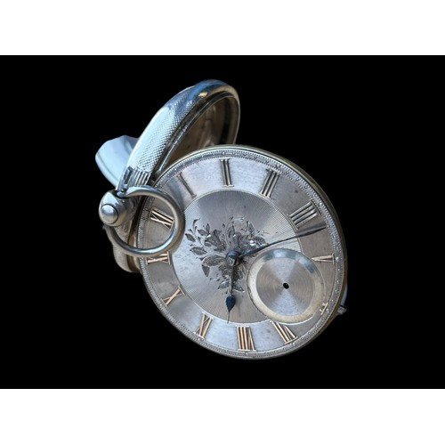 482 - A LONDON SILVER POCKET WATCH NON RUNNING AND GLASS MISSING