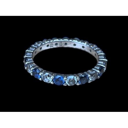 175A - A LOT OF 2 SILVER (925) ETERNITY RINGS