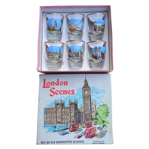 78A - SET OF 6 BOXED VINTAGE LONDON SCENE SHOT GLASSES