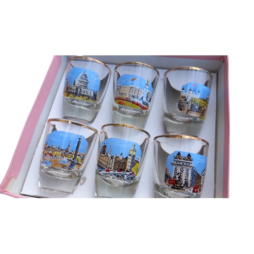 78A - SET OF 6 BOXED VINTAGE LONDON SCENE SHOT GLASSES