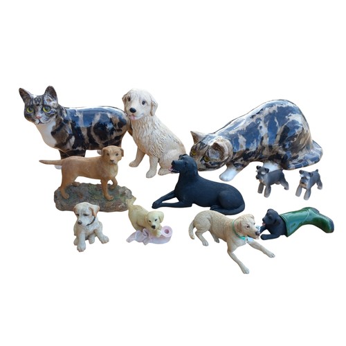 80A - COLLECTION OF CATS AND DOGS FIGURES