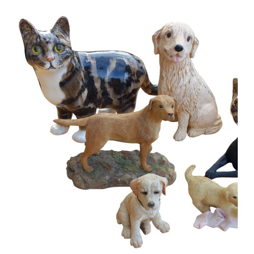 80A - COLLECTION OF CATS AND DOGS FIGURES