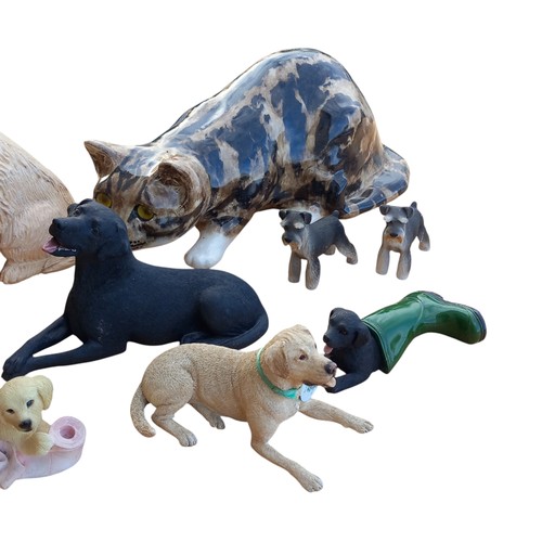 80A - COLLECTION OF CATS AND DOGS FIGURES