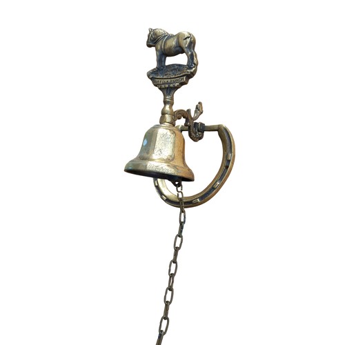 126A - BRASS WALL MOUNTED HORSESHOE BELL