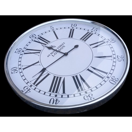 6 - A CHROME FINISH CLOCK 