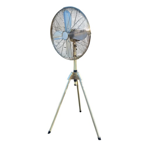 32 - ANTIQUE BRASS FREE STANDING FAN