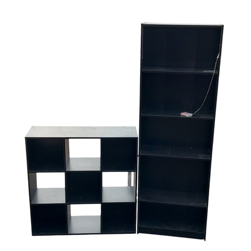 24 - 2 EBONY SHELVING