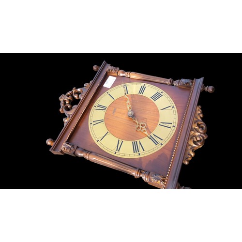 82 - A MAHOGANY BRASS DAIL CLOCK