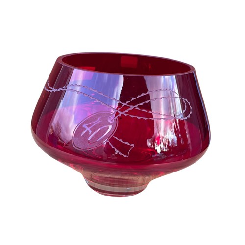 89 - A DARINGTON 40TH RUBY GLASS BOWL