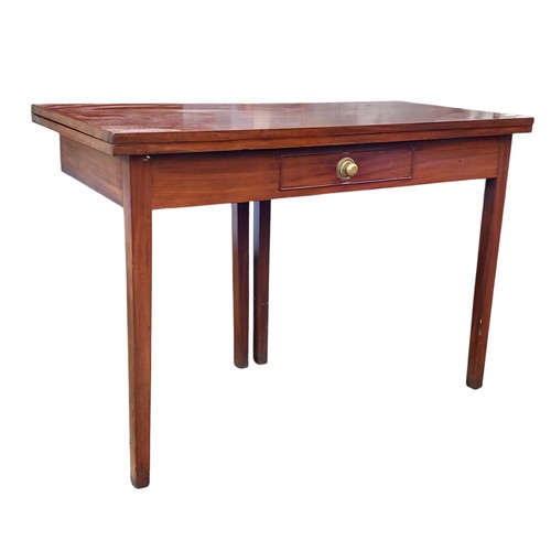 107 - MAHOGANY REGENCY STYLE TURN OVER LEAF TABLE