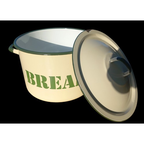 156 - A GOOD QUALITY ENAMEL BREAD BIN