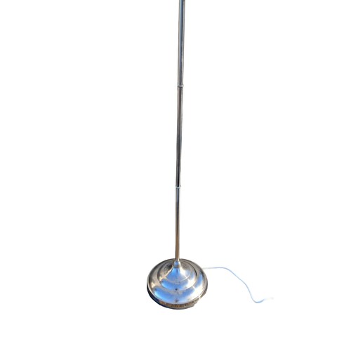 173 - A CHROME FINISHED STANDARD LAMP WITH A PULL CORD