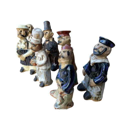 176 - A LOT OF 7 TREMAR POTTERY CORNWALL FIGURES (1960-1983)