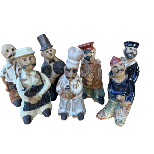 176 - A LOT OF 7 TREMAR POTTERY CORNWALL FIGURES (1960-1983)